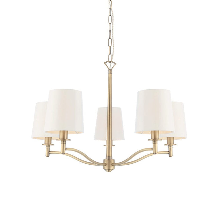 Genevieve 5 Light Antique Brass Pendant Ceiling Light Lighting 