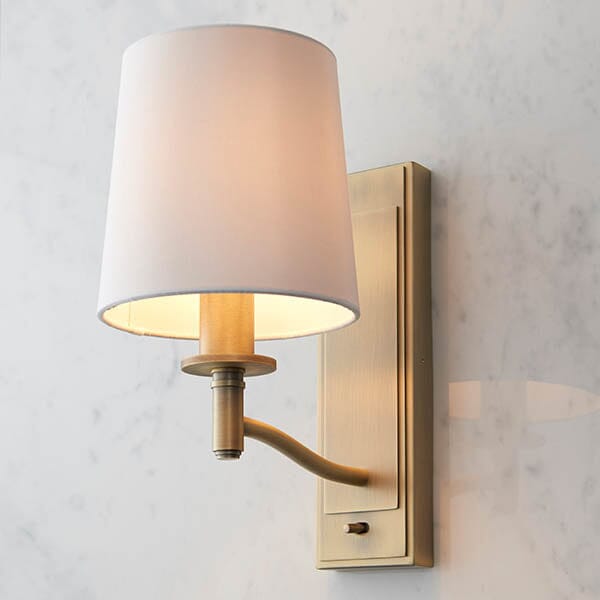 Genevieve Antique Brass Wall Light