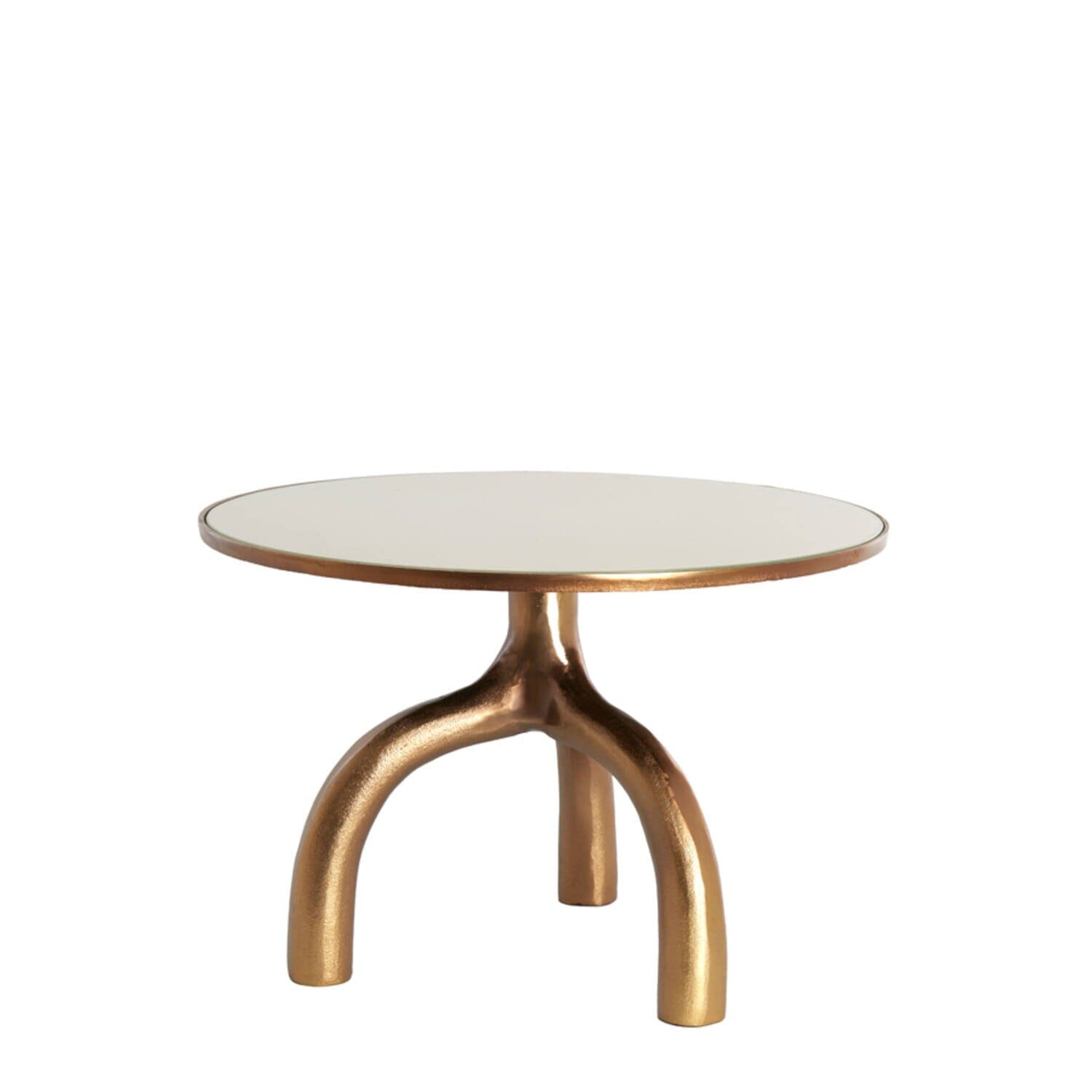 Ginza Gold & Cream Round Coffee Table Furniture 