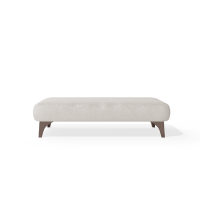 Gisele Oyster Textured Chenille, Pillowback Sofa Range With Walnut Legs Sofa Plain Footstool 