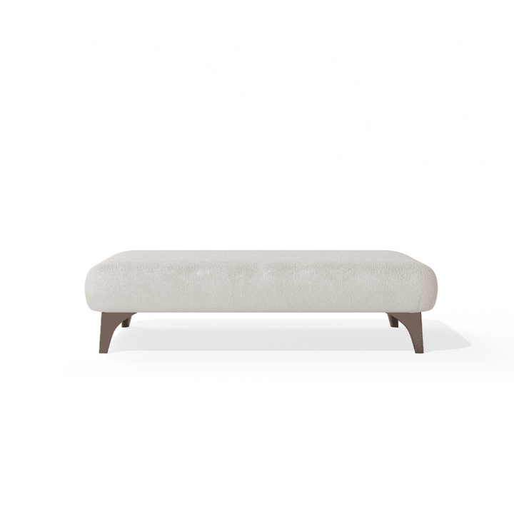 Gisele Oyster Textured Chenille, Pillowback Sofa Range With Walnut Legs Sofa Plain Footstool 