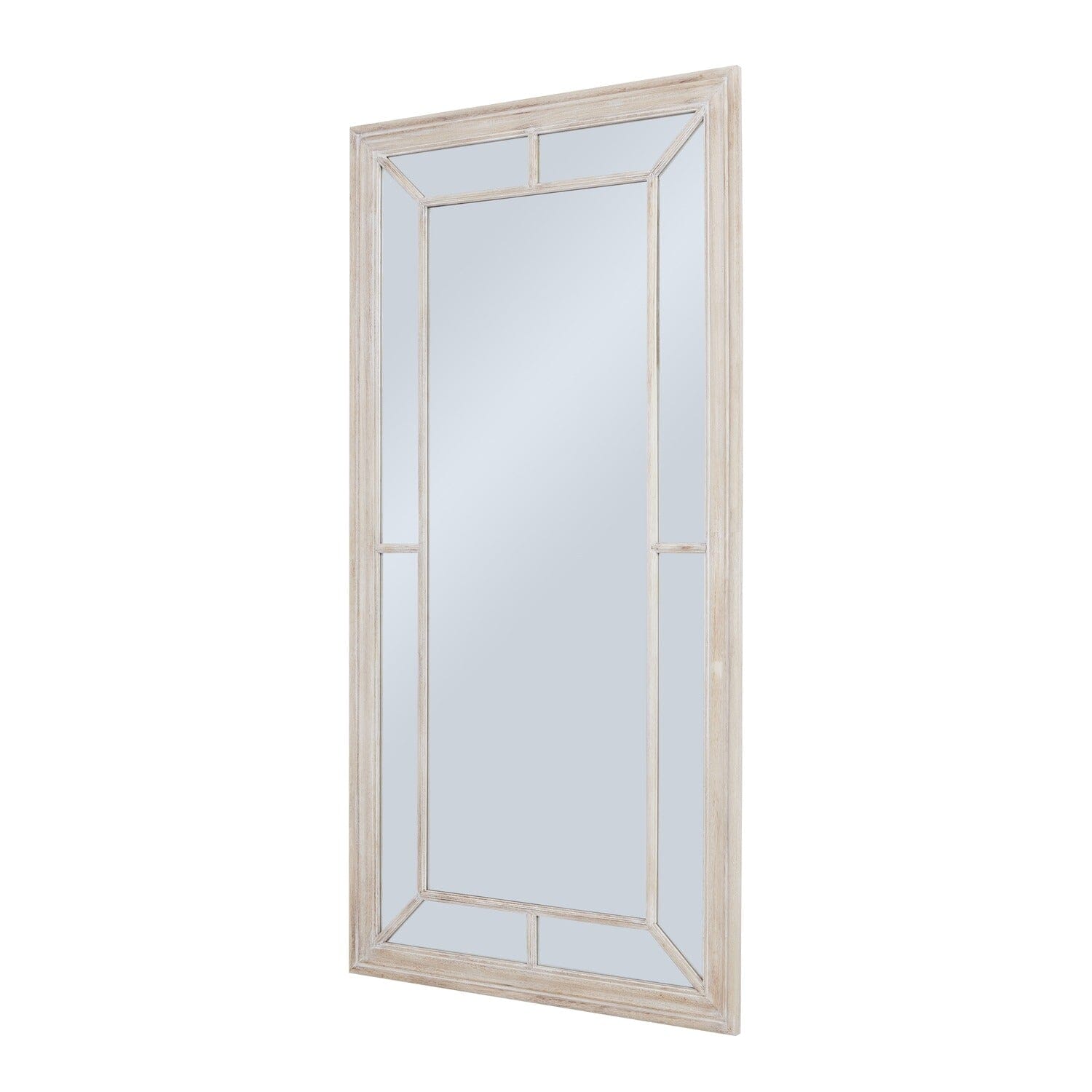Godard Large Washed Wood Window Mirror Accessories 