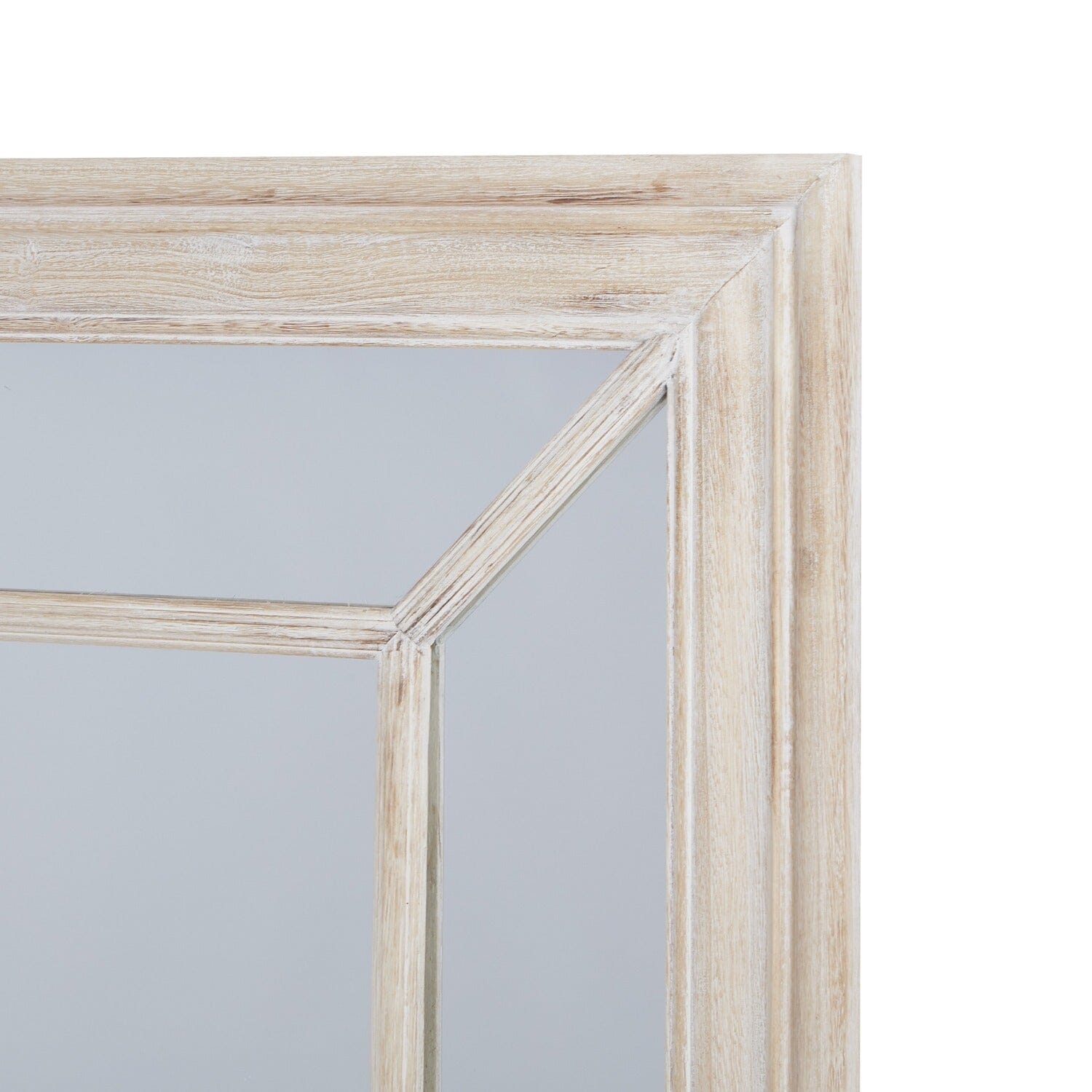 Godard Large Washed Wood Window Mirror Accessories 