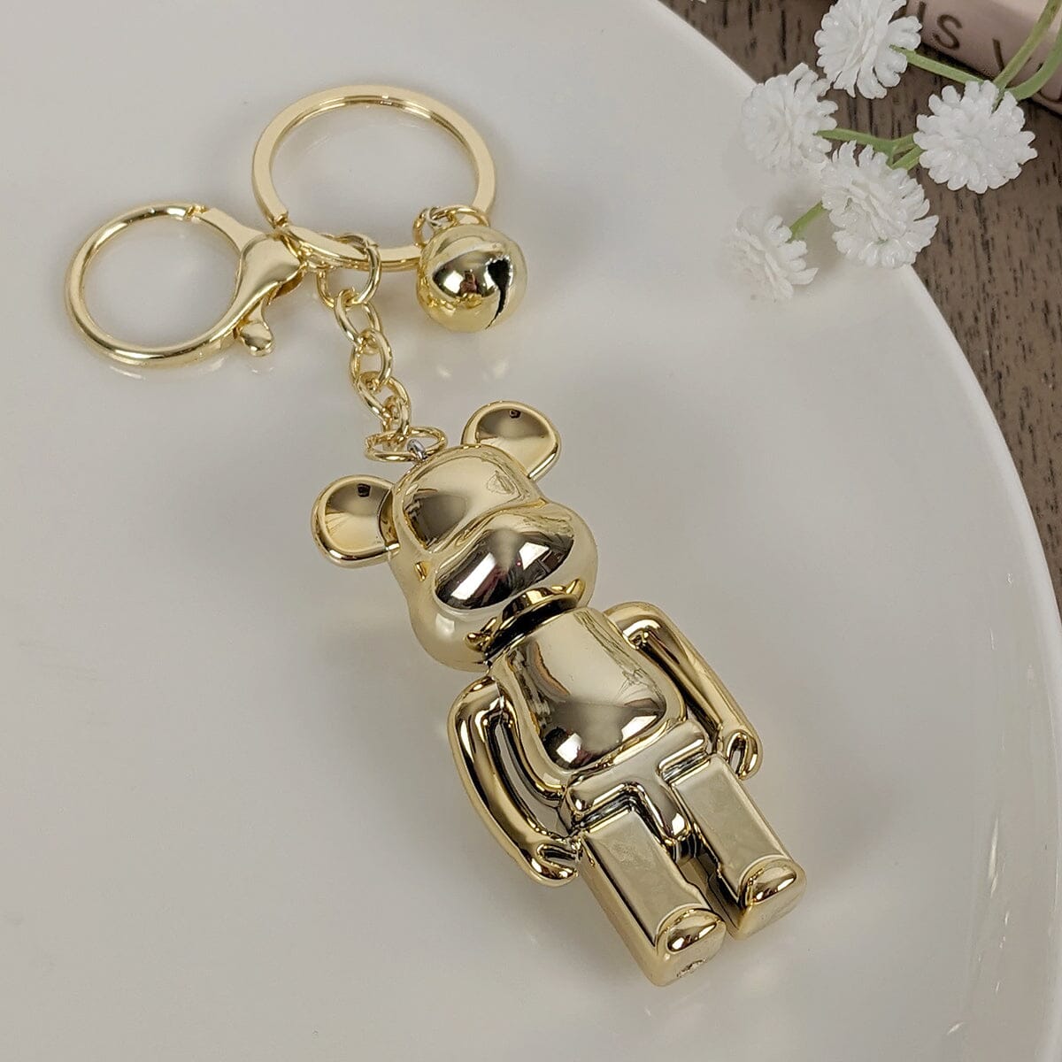 Gold Bear Keyring Accessories 