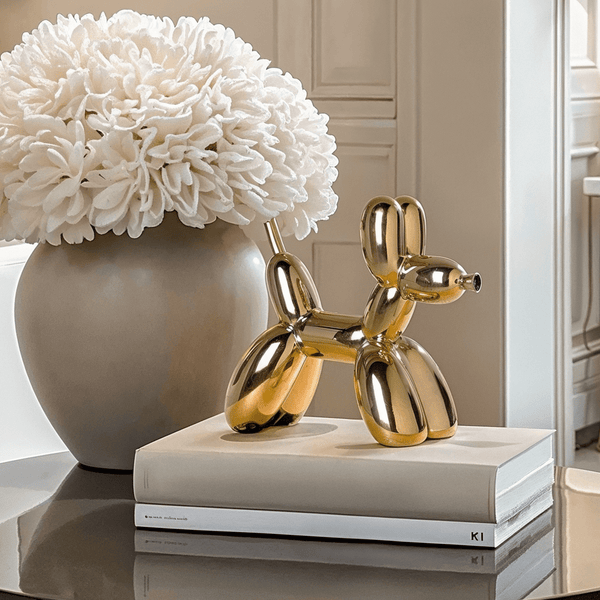 Gold Decorative Balloon Dog Ornament Accessories 