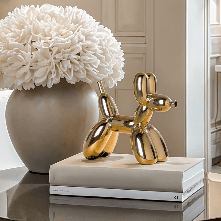 Gold Decorative Balloon Dog Ornament Accessories 