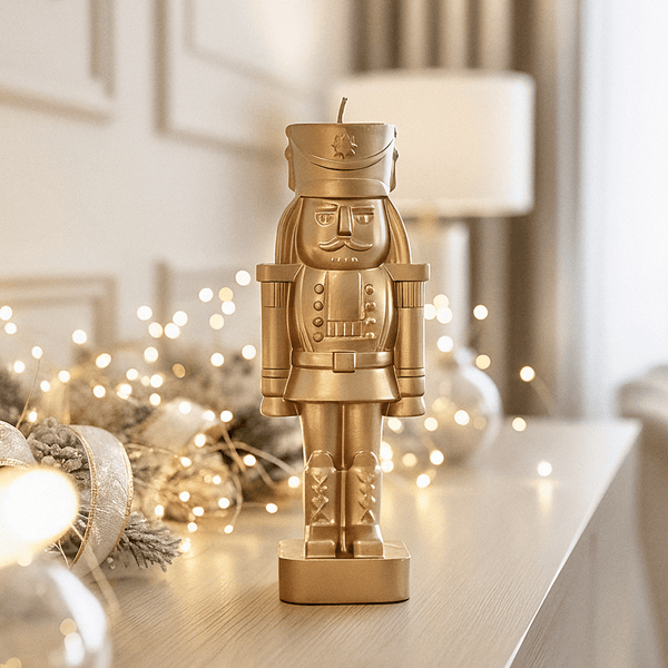 Gold Decorative Festive Nutcracker Candle Fragrance 
