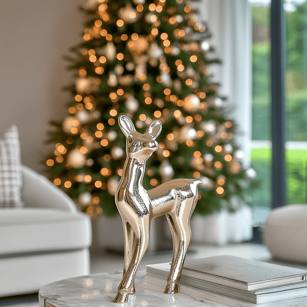 Gold Decorative Festive Reindeer Ornament Accessories 
