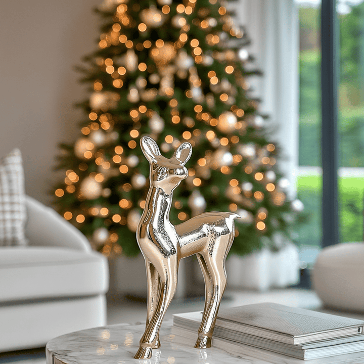 Gold Decorative Festive Reindeer Ornament Accessories 