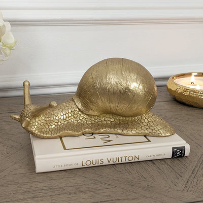 Gold Decorative Snail Ornament Accessories 
