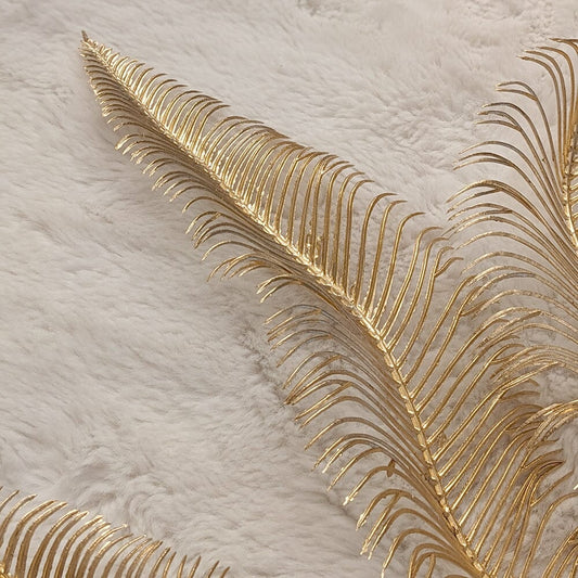 Gold Faux Fern Leaf Single Stem Floral Accessories 