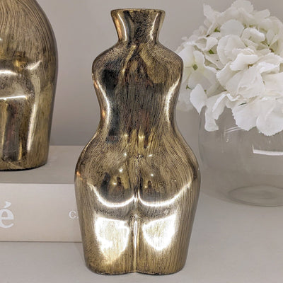 Gold Female Silhouette Vase Accessories 