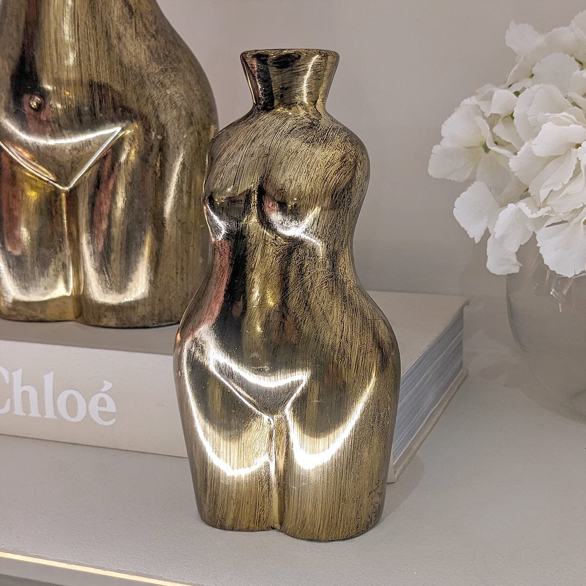 Gold Female Silhouette Vase Accessories 