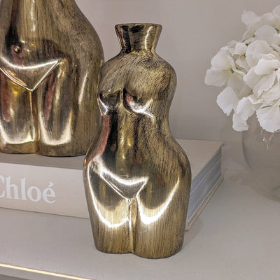 Gold Female Silhouette Vase Accessories 