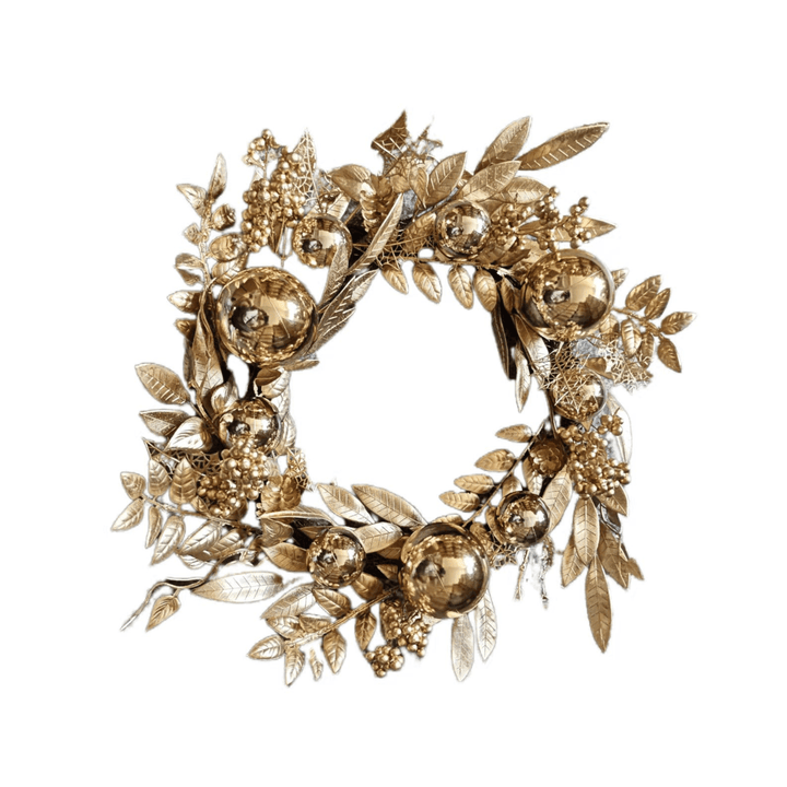 Gold Festive Decorative Christmas Wreath Accessories 