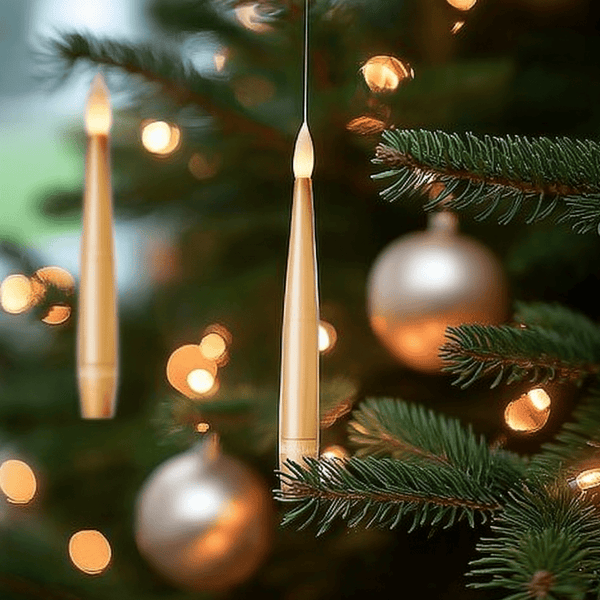 Gold LED Decorative Floating Candles - Set of 10 Fragrance 