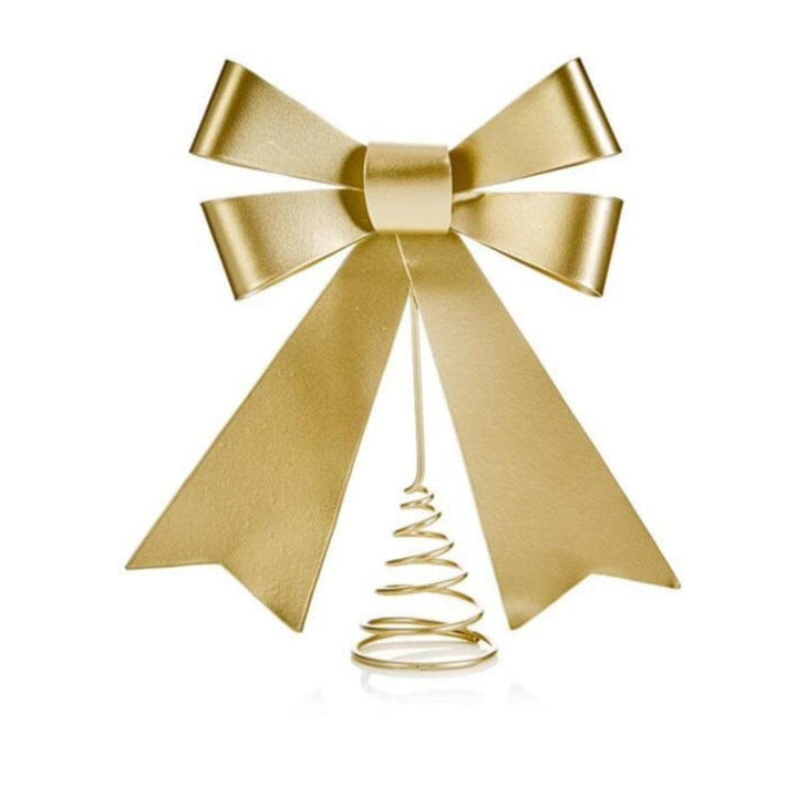 Gold Metal Bow Decorative Tree Topper Accessories 