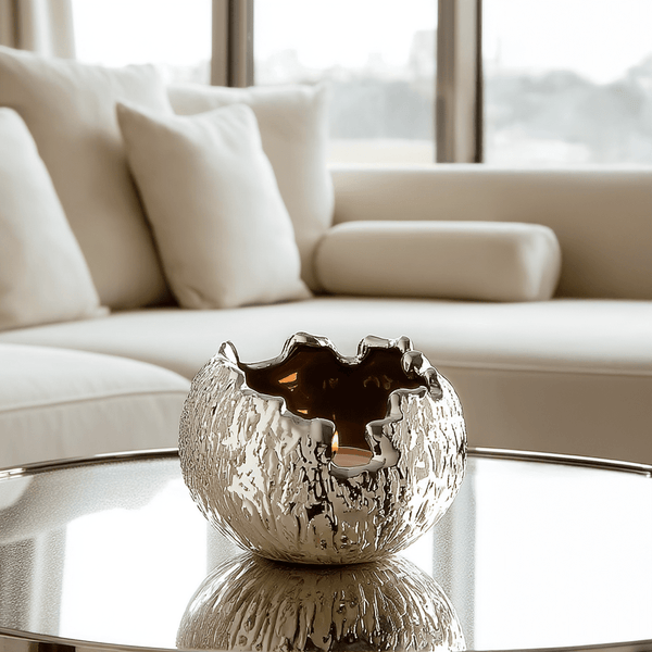 Gold Metallic Decorative Tealight Holder Accessories 