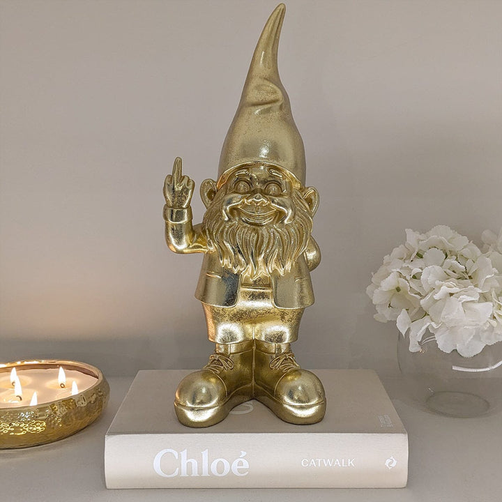 Gold Naughty Gnome Ornament Accessories 