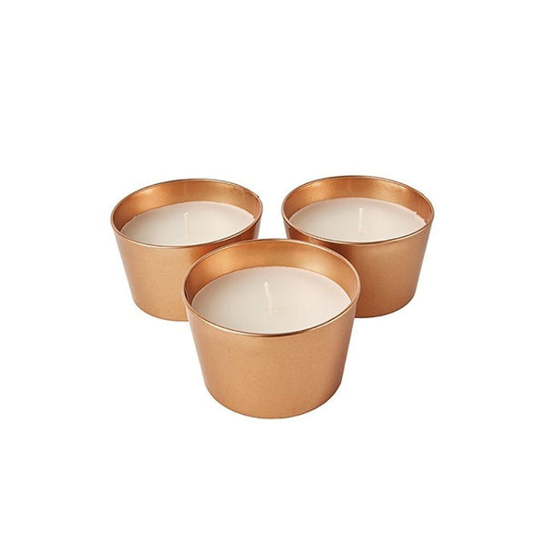 Gold Outdoor Citronella Candles - Set of 3 Accessories 