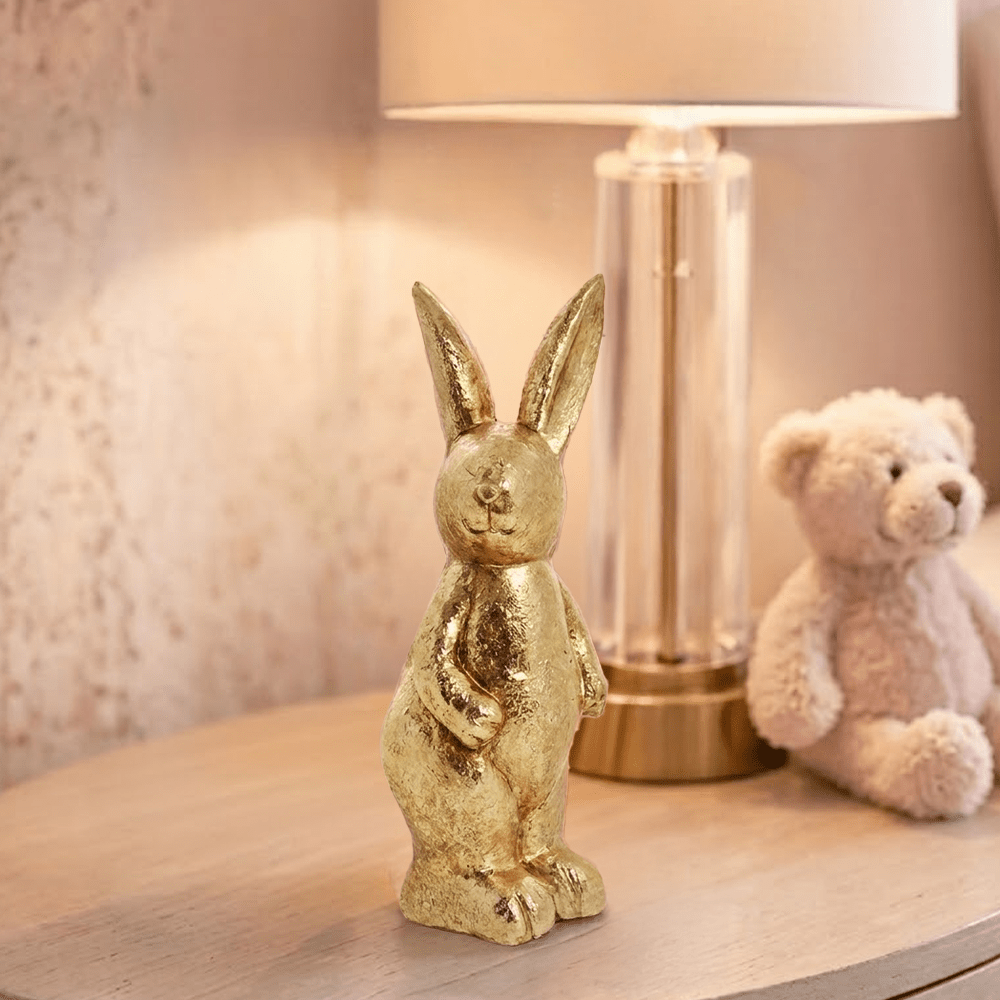 Gold Standing Bunny Ornament Accessories 
