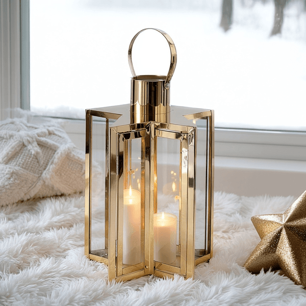 Gold Star Shaped Decorative Lantern Accessories 