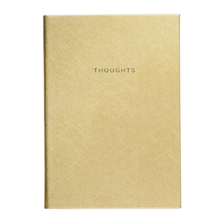 Gold 'Thoughts' Lined Notebook Accessories 