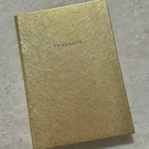 Gold 'Thoughts' Lined Notebook Accessories 