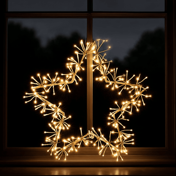 Gold Warm LED Light Up Decorative Star - 60cm Lighting 