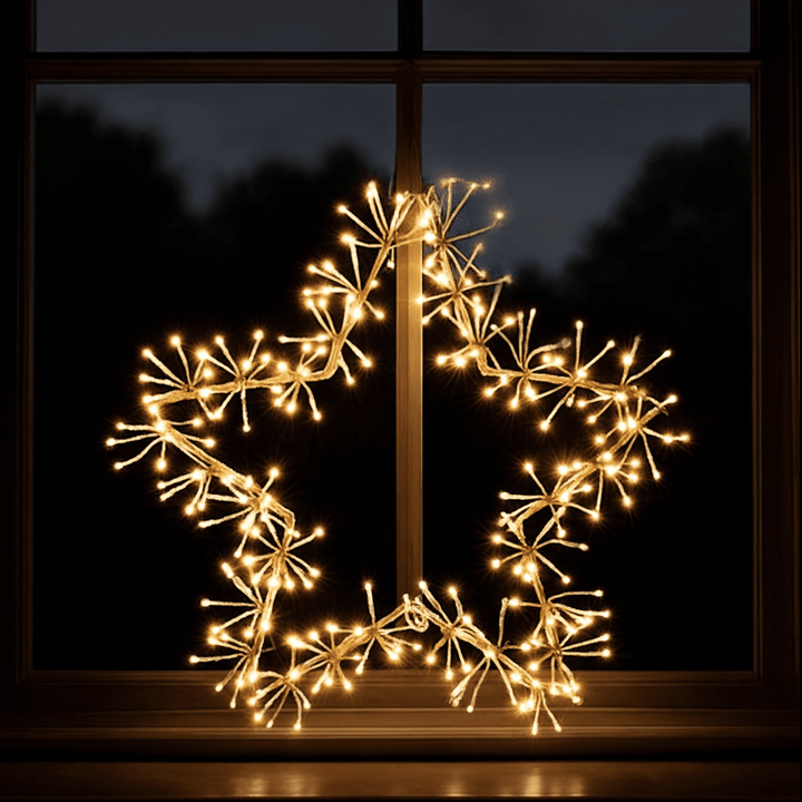 Gold Warm LED Light Up Decorative Star - 60cm Lighting 