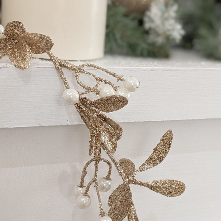 Gold & White Faux Berry Garland Accessories 