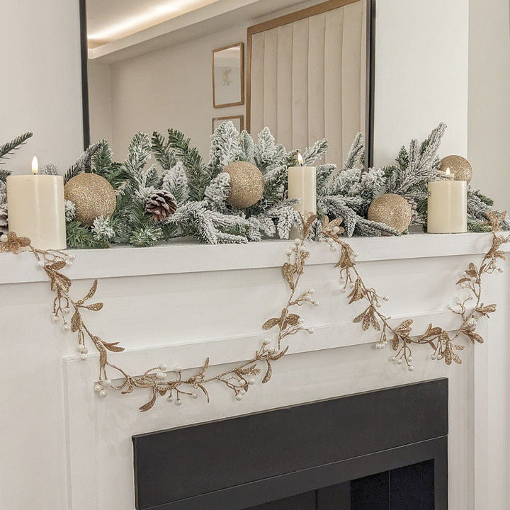 Gold & White Faux Berry Garland Accessories 