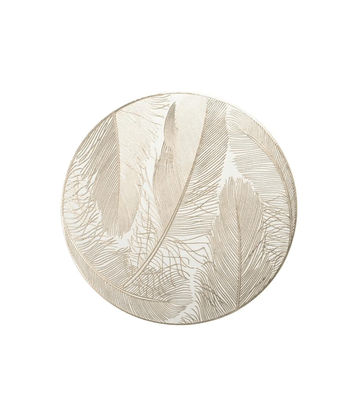 Grace Gold Feather Patterned Placemat Accessories 