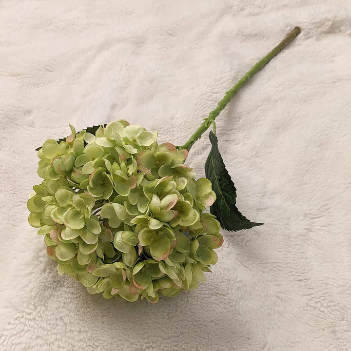 Green Faux Hydrangea Single Stem Flower Accessories 