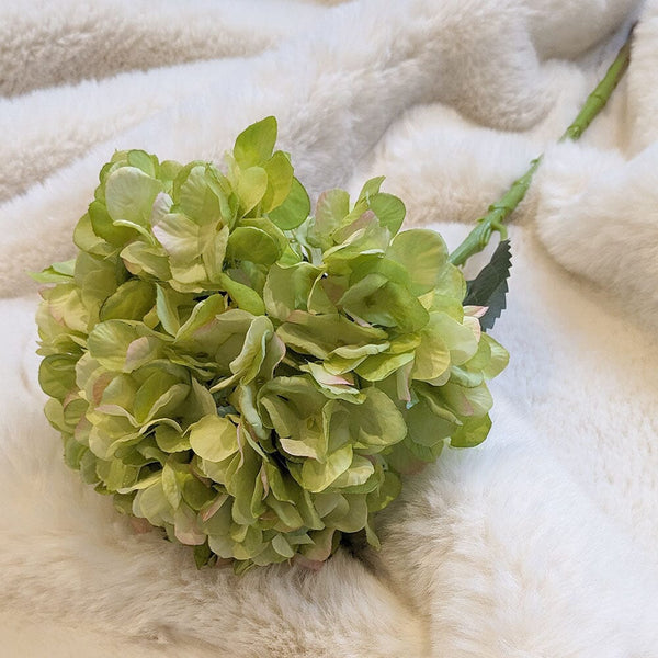 Green Faux Hydrangea Single Stem Flower Accessories 