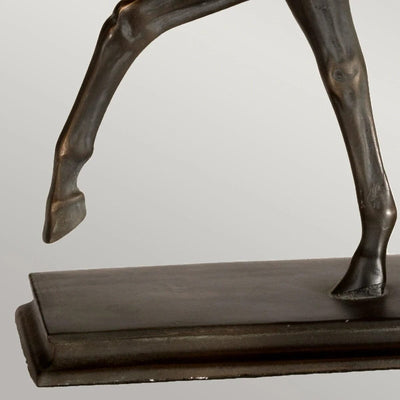 Greenwich Bronze Horse Decorative Table Lamp with Rectangular Shade Lighting 