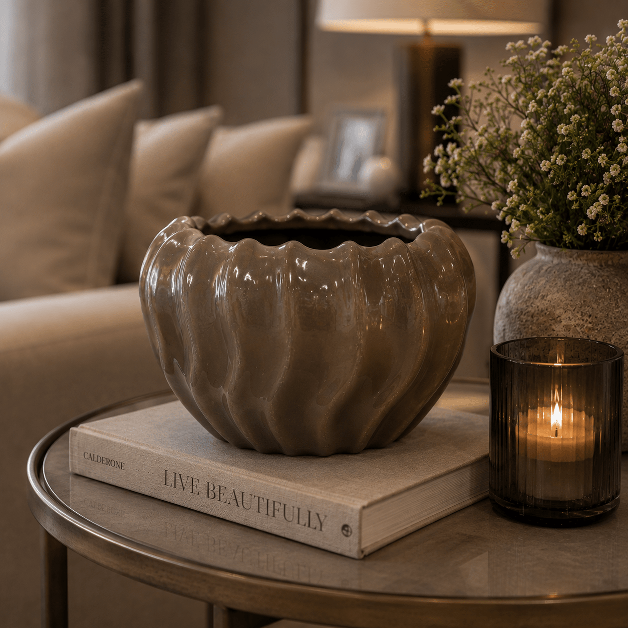 Greenwich Bronze Large Decorative Planter Accessories 