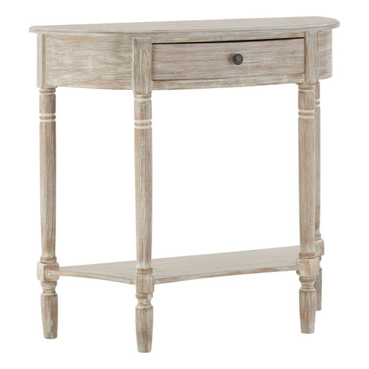 Greta Lightwash Wood Half Moon Console Table Furniture 