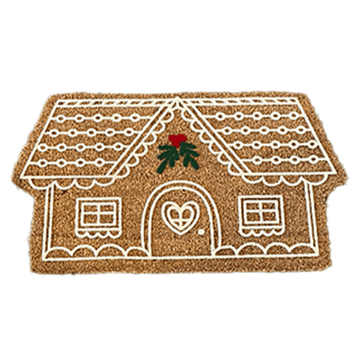 Gretel Festive Gingerbread House Doormat Textiles 