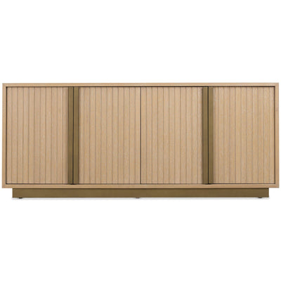 Grove Warm Oak Fluted 4 Door Sideboard Furniture 