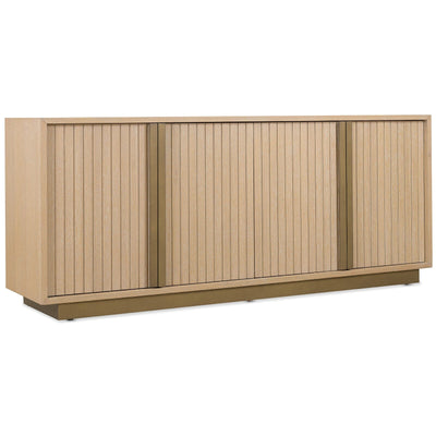 Grove Warm Oak Fluted 4 Door Sideboard Furniture 