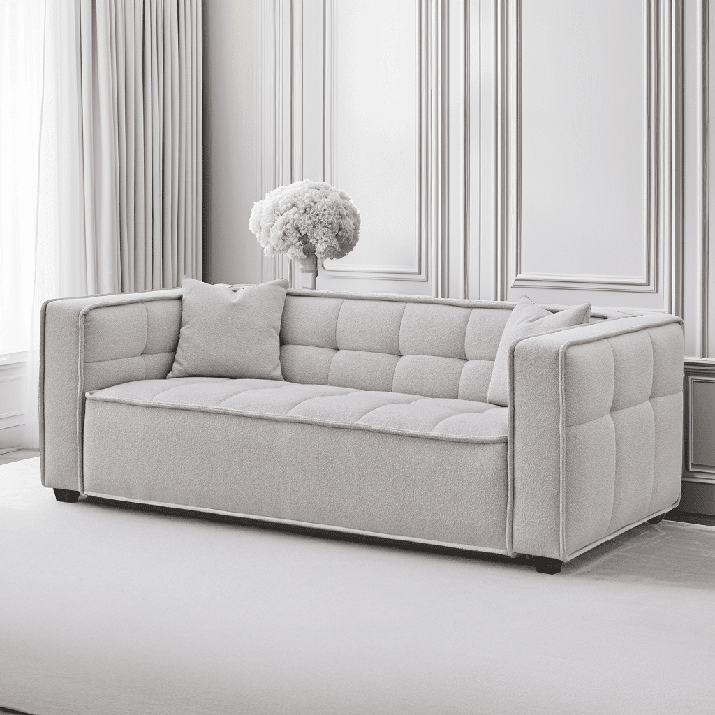 Hadlee Quilted Putty Boucle Sofa Range – Rowen Homes