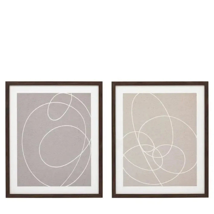 Halden Neutral Framed Wall Art- Set of 2 Accessories 