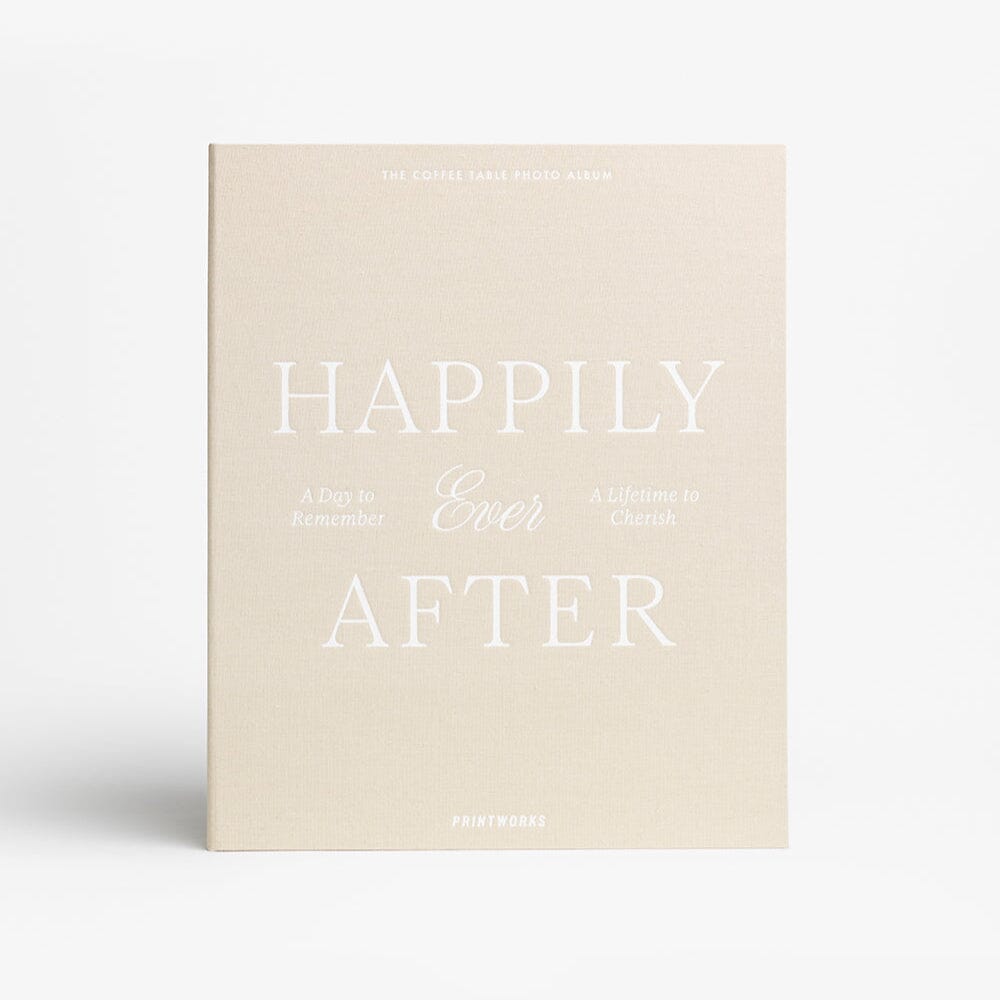 'Happily Ever After' Beige & White Luxury Photo Album Accessories 