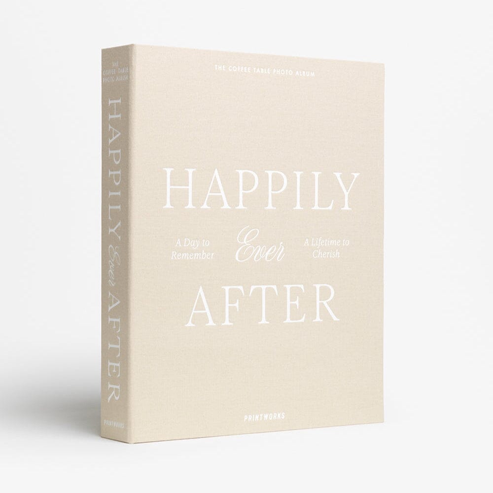 'Happily Ever After' Beige & White Luxury Photo Album Accessories 
