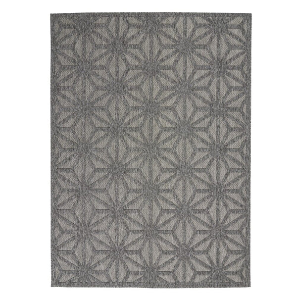Harley Dark Grey Geometric Indoor / Outdoor Rug Textiles 