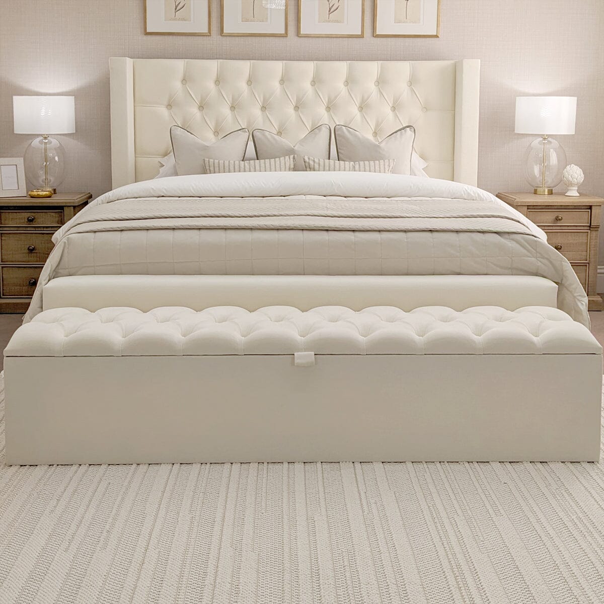 Stunning Texture Storage Ottoman For Rent Furniture image