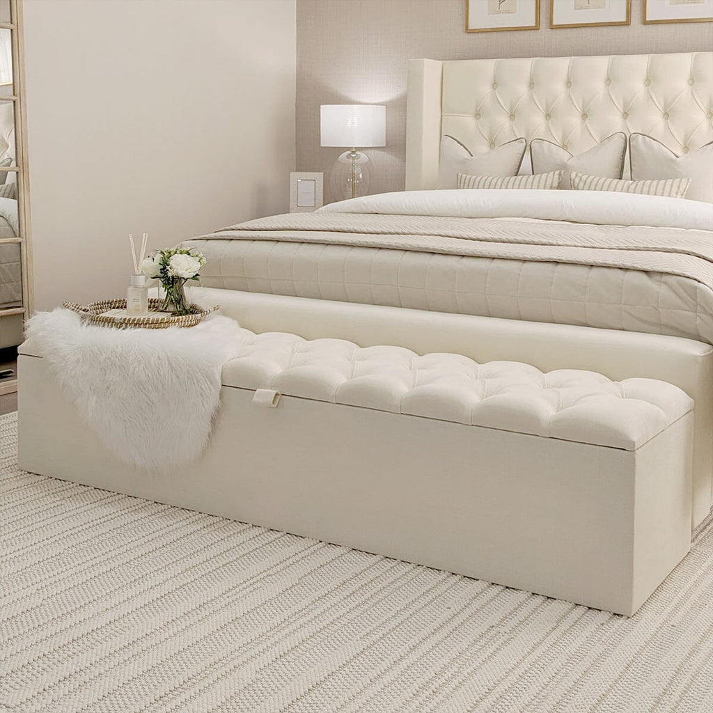 Harper Luxury Textured Ottoman Box