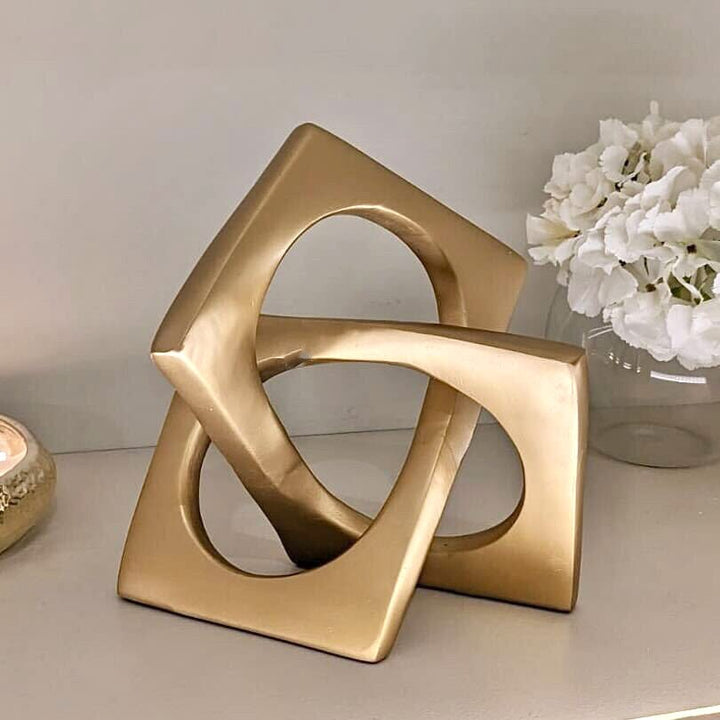 Harriet Medium Gold Decorative Knot Sculpture Accessories 