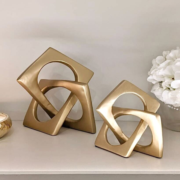 Harriet Medium Gold Decorative Knot Sculpture Accessories 